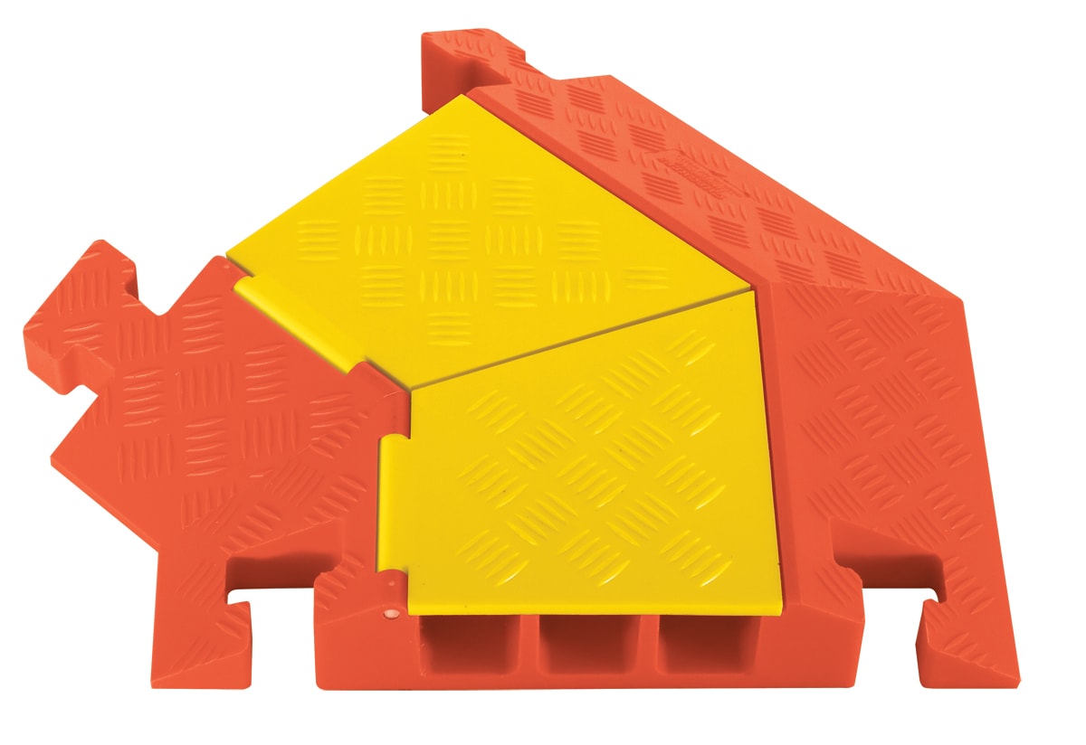 45 Degree Left Turn for CP3X225-Y/O, 3-Channel  Linebacker® Cable Protector - CPT3X225-L-Y/O