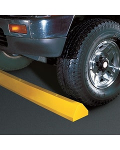 6ft Standard Recycled Plastic Parking Stop with Steel Spike Hardware for Asphalt Installs, Yellow - CS6S-SY 6ft Standard Recycled Plastic Parking Stop with Steel Spike Hardware for Asphalt Installs, Yellow - CS6S-SY