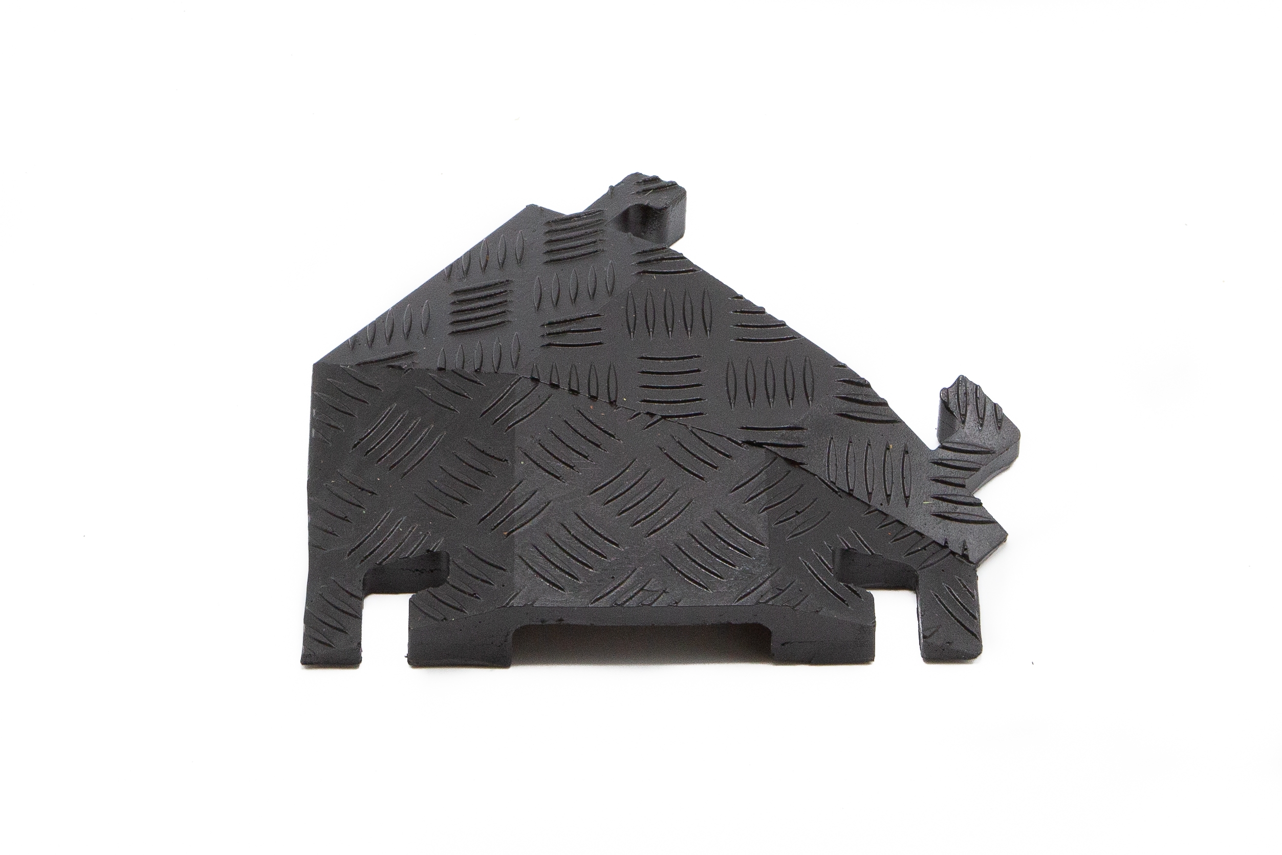 45 Degree Left Turn for FL1X4, 1-Channel Fastlane® Drop-Over Cable Protector, Black - FL45RT1X4-B