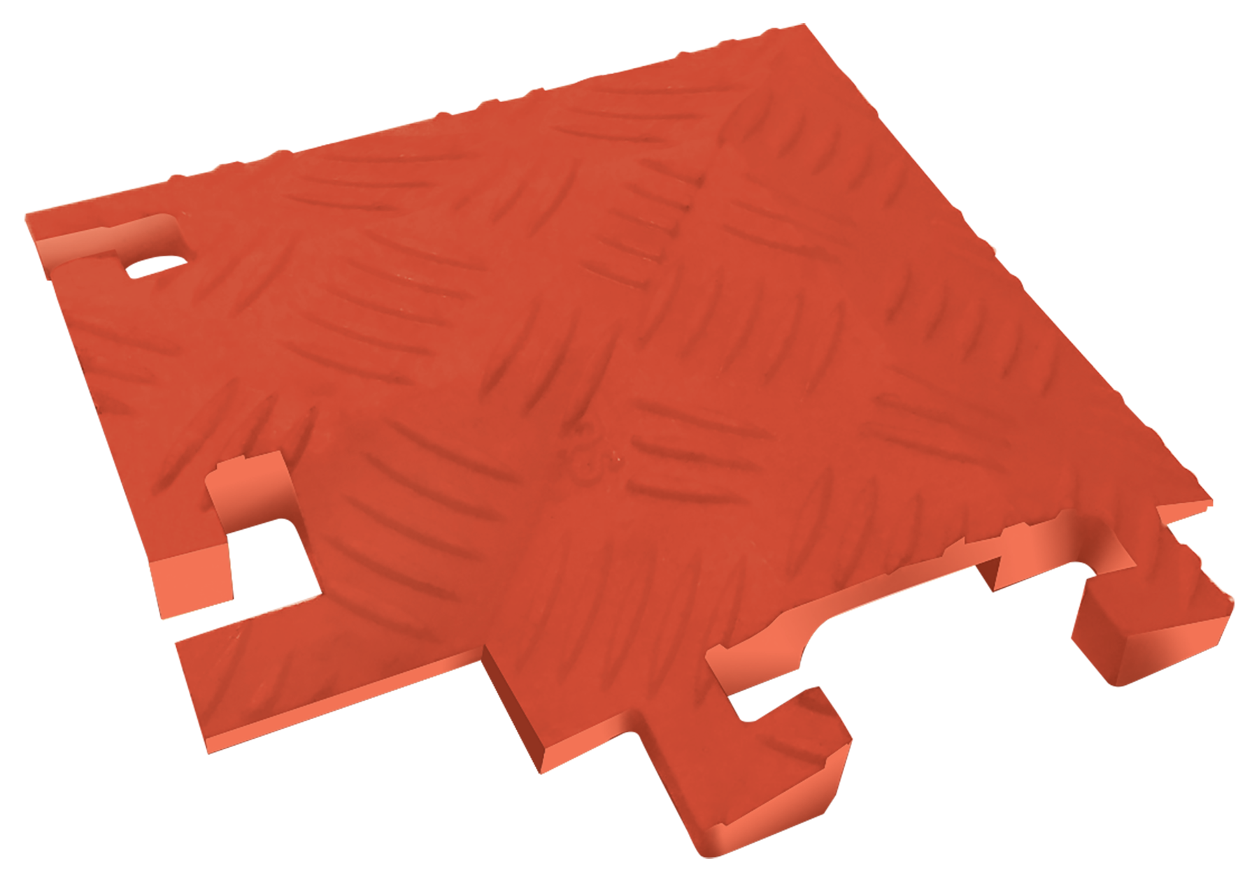 90 Degree Left Turn for FL1X1.5, 1-Channel Fastlane® Drop-Over Cable Protector, Orange - FL90LT1X1.5-O