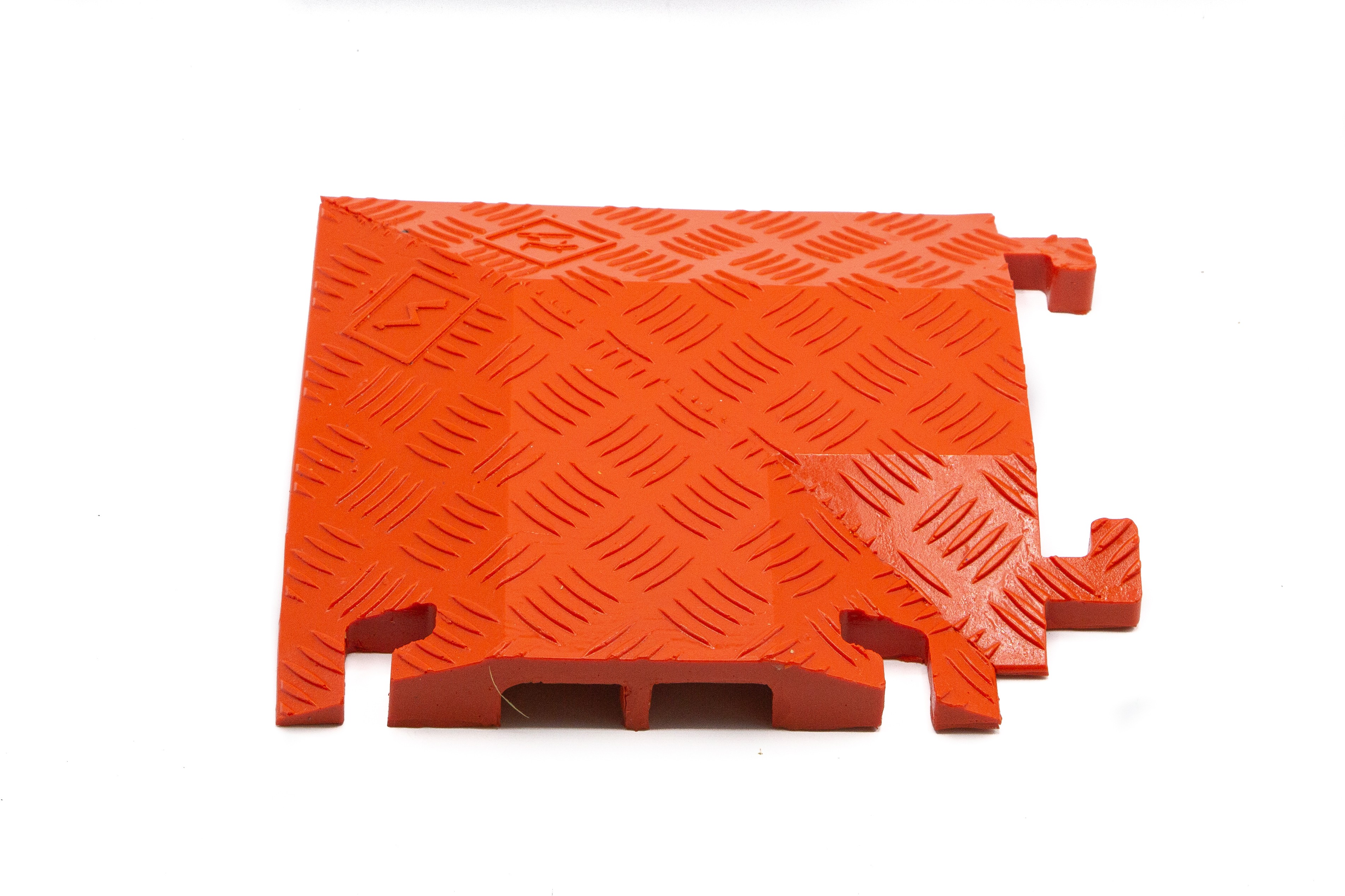 90 Degree Right Turn for FL2X1.75, 2-Channel Fastlane® Drop-Over Cable Protector, Orange - FL90RT2X1.75-O