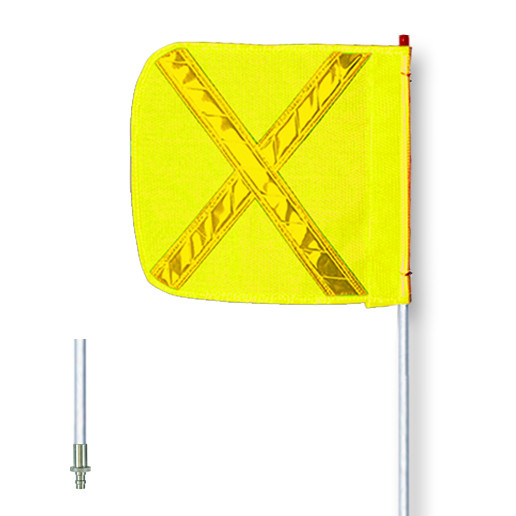 General-Purpose 10' Non-Lighted Warning Whip w/ Quick Disconnect Base 16