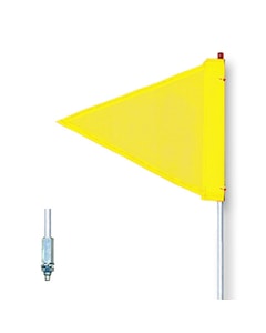 General-Purpose 5' Non-Lighted Warning Whip w/ Threaded Hex Base Triangular Yellow Flag General-Purpose 5' Non-Lighted Warning Whip w/ Threaded Hex Base Triangular Yellow Flag