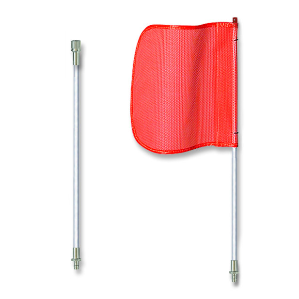 General-Purpose 8' Non-Lighted Warning Whip Split Pole w/ Quick Disconnect Base 12