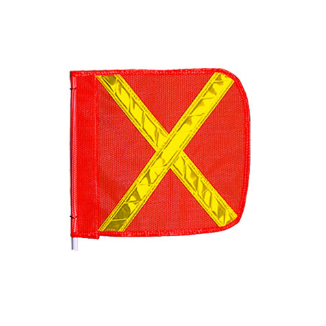 16" Replacement Flags for Warning Whips with Yellow Reflective X - FS8025-16