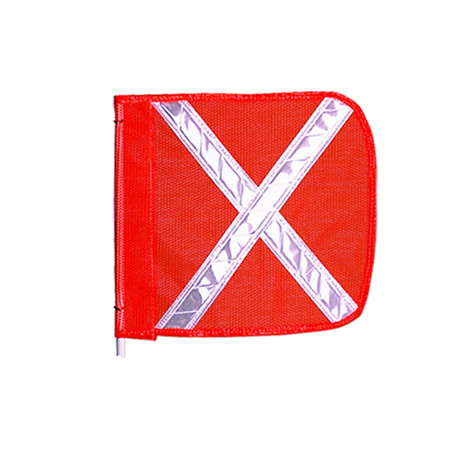 16" Replacement Flag for Warning Whips with White Reflective X - FS9025-16