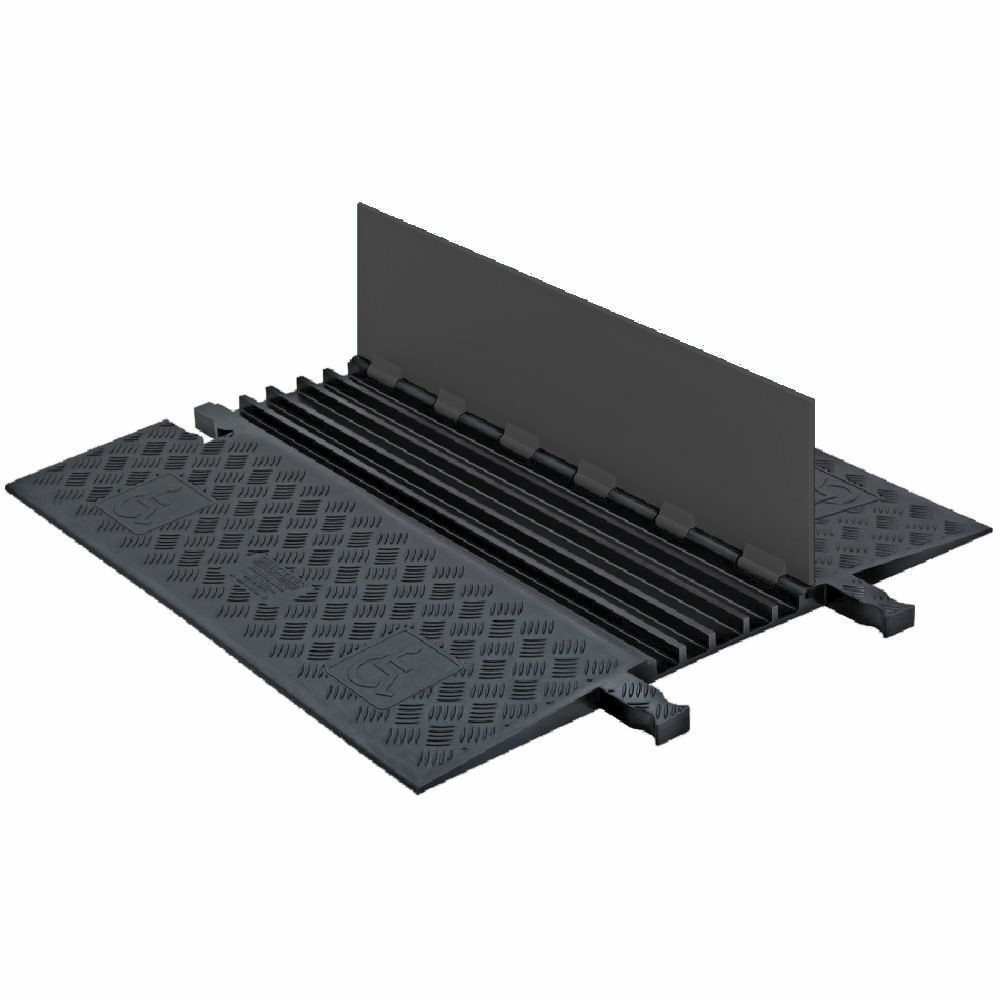 5-Channel Guard Dog&reg; ADA Cable Protector for .75" Lines, Black Lid/Black Base - GD5X75-B/B