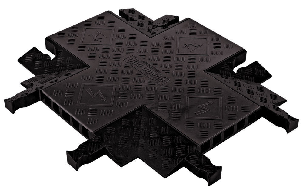 4-Way Cross for GD5X125 5-Channel Guard Dog® Cable Protector, Black Lid/Black Base - GDCR5X125-B/B