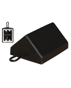General-Purpose Rubber Wheel Chock with Cored Bottom & Aluminum Cleat, Utility Vehicles - RC450-CL General-Purpose Rubber Wheel Chock with Cored Bottom & Aluminum Cleat, Utility Vehicles - RC450-CL