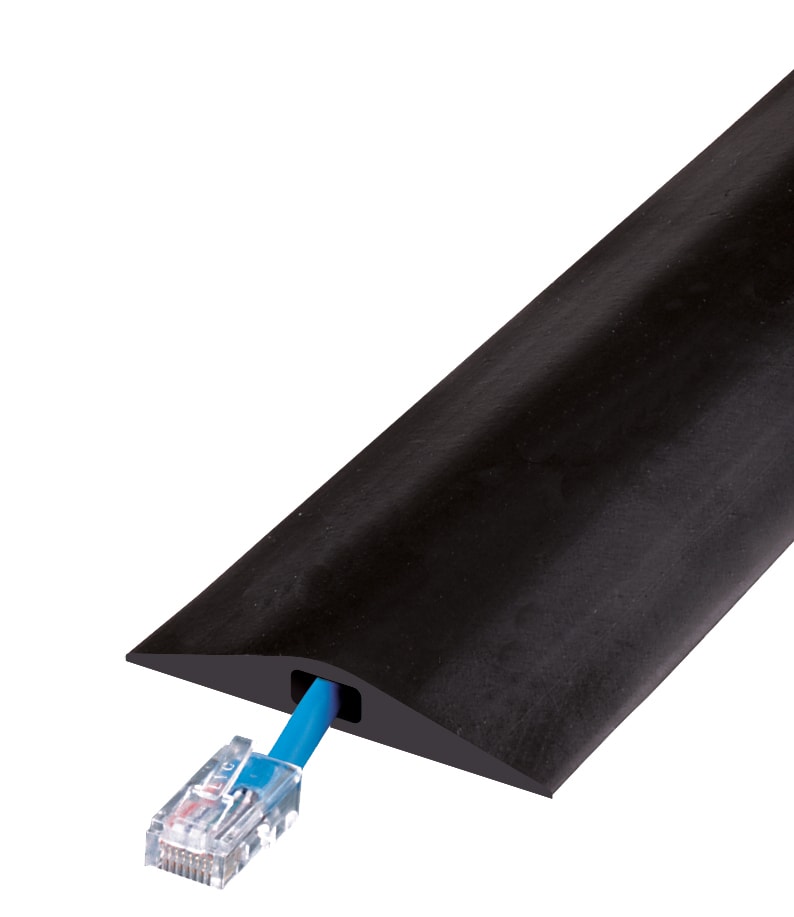 10 ft. Single Channel Rubber Duct Cable Cover for Phone or Internet Cords -  RFD1-10