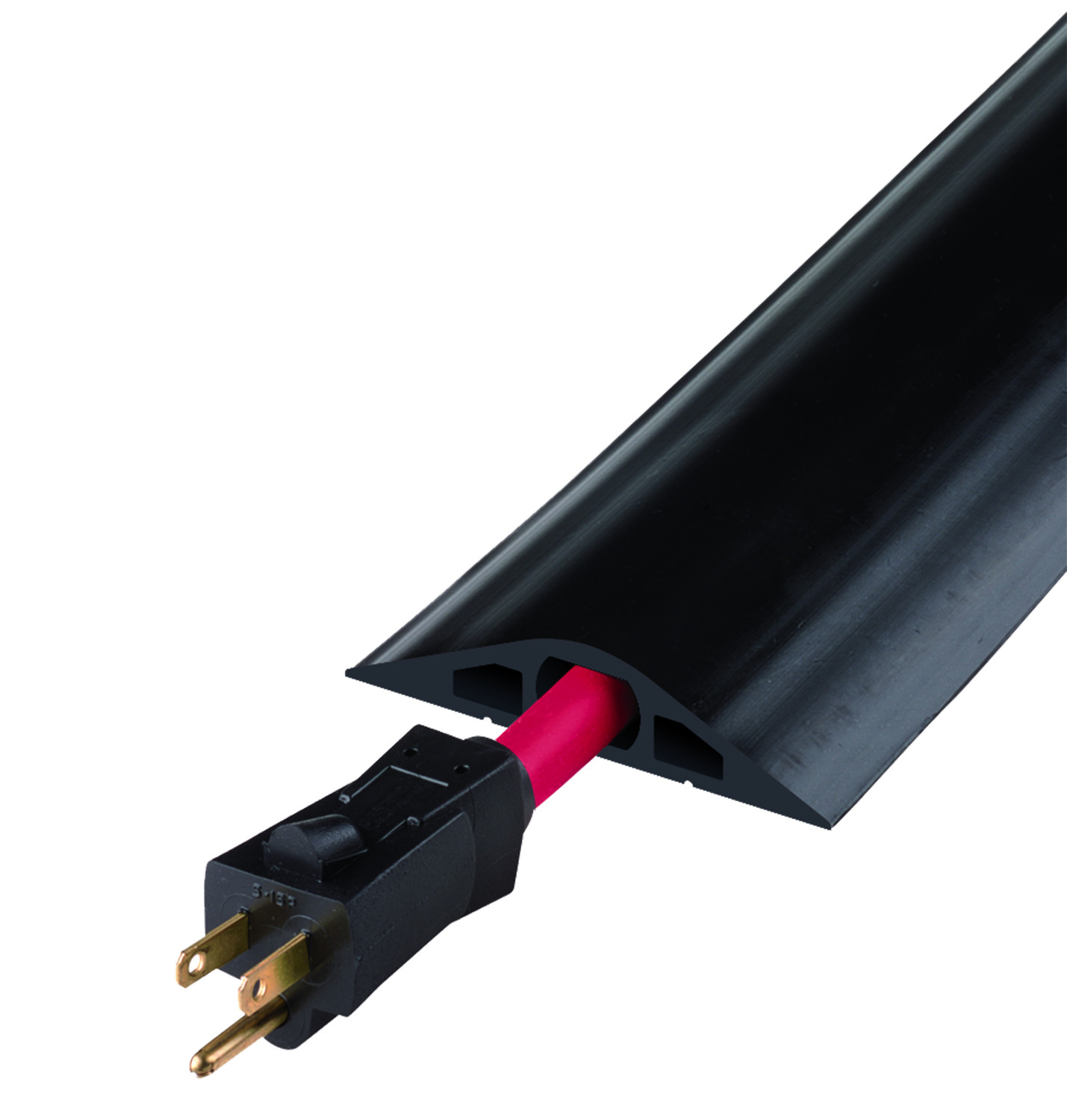 10ft., 3-Channel Rubber Duct Office Cable Protector - RFD3-10
