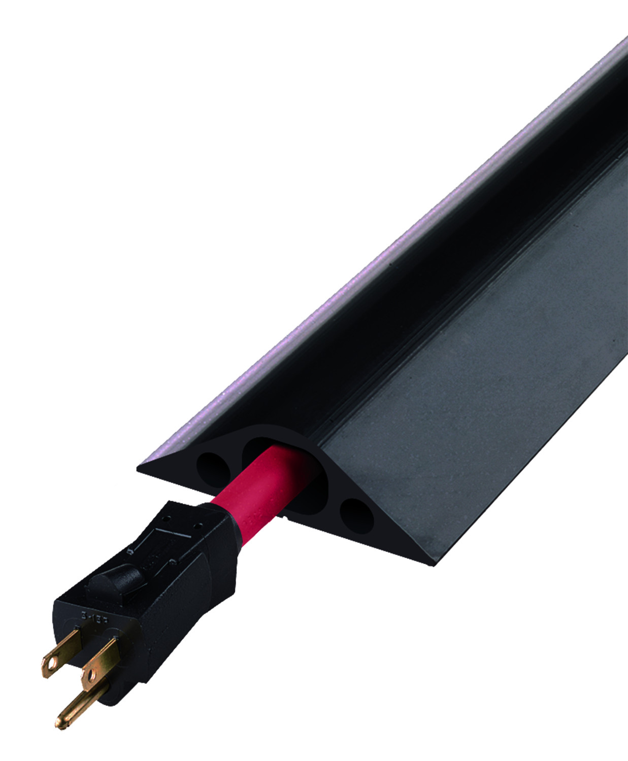 10 ft. Single Channel Rubber Duct Cable Cover for Office Cords - RFD4-10