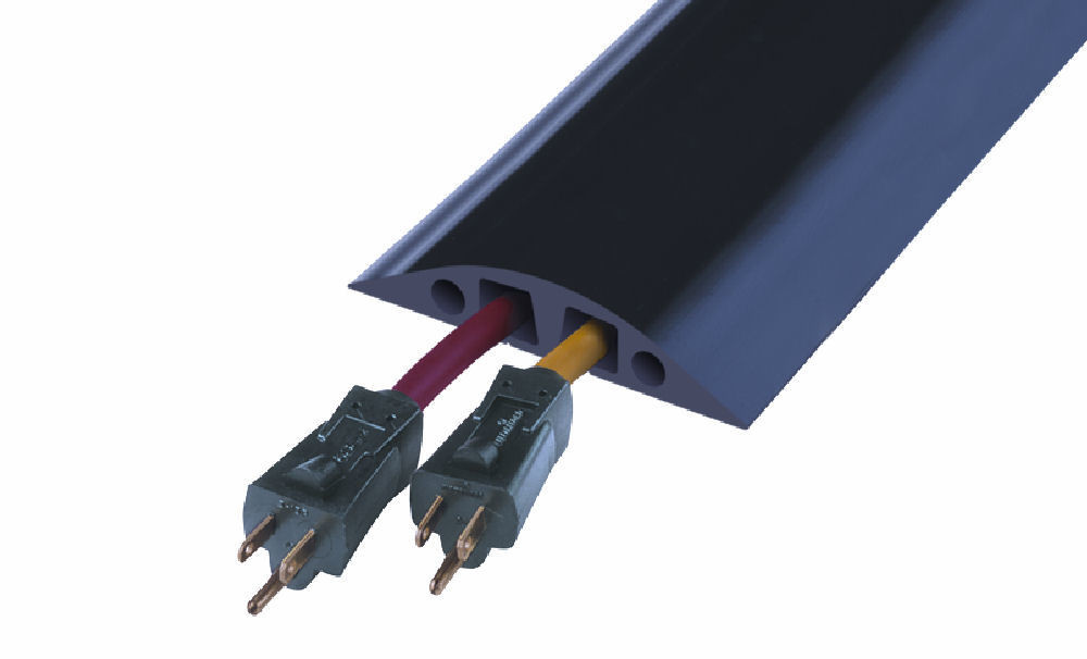 10 ft. 2-Channel Rubber Duct Office Cable Protector - RFD6-10