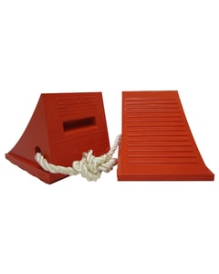 General-Purpose Utility Wheel Chocks, Roped Pair, 70,000 lbs Load Capacity, 32-46 in. Tire - UC1500-6-P General-Purpose Utility Wheel Chocks, Roped Pair, 70,000 lbs Load Capacity, 32-46 in. Tire - UC1500-6-P