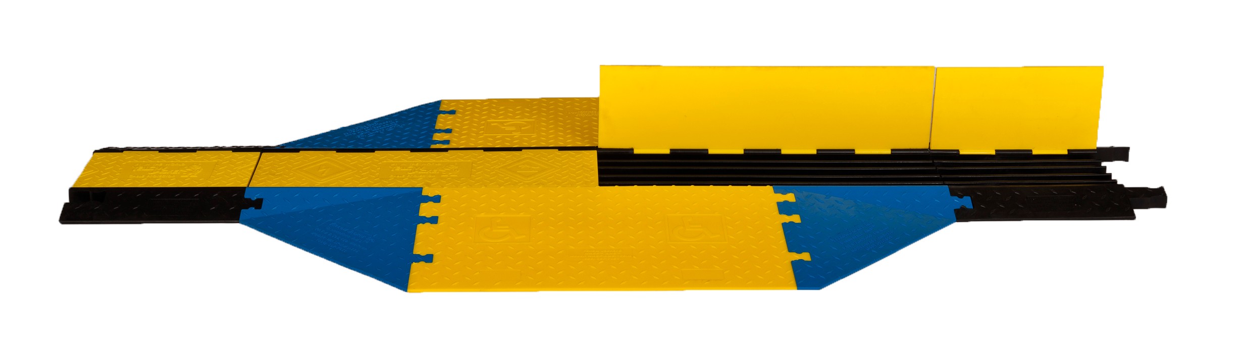 Kit 1, 5-Channel Yellow Jacket® AMS® Modular Accessibility Safety Ramp System, ADA Cable Protector for 1" Lines - WSA-125-KIT1-HS