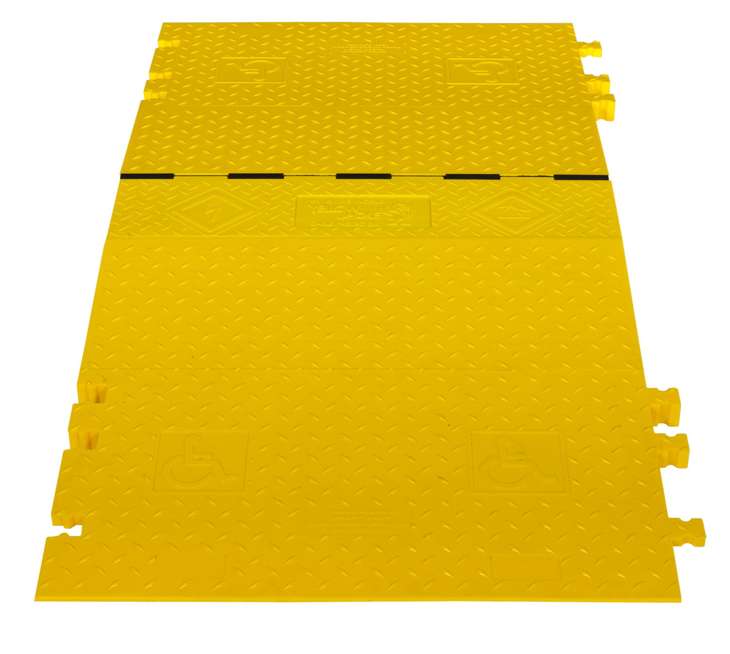 Kit 2, 3-Channel Yellow Jacket® AMS® Modular Accessibility Ramp System, ADA Cable Protector for 2.25" Lines - WSA-225-KIT2-HS