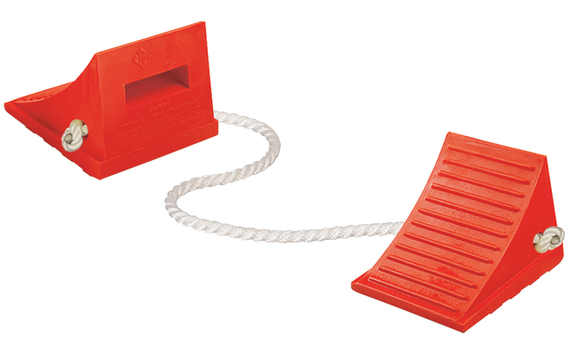 General-Purpose Utility Wheel Chock, Roped Pair, 30,000 lbs Load Capacity, 27-35 in. Tires - UC1700-P