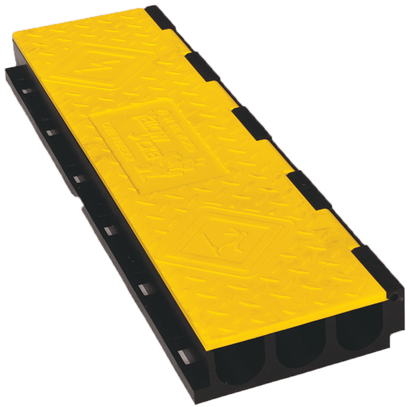 Center Section for 3-Channel Yellow Jacket® AMS® Modular Accessibility System, ADA Cable Protector for 2.25" Lines - YJ3-225AMSCTRYB